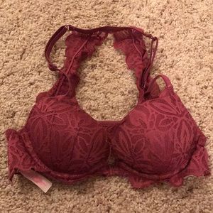 Bralette front closure, date push-up, rose colored